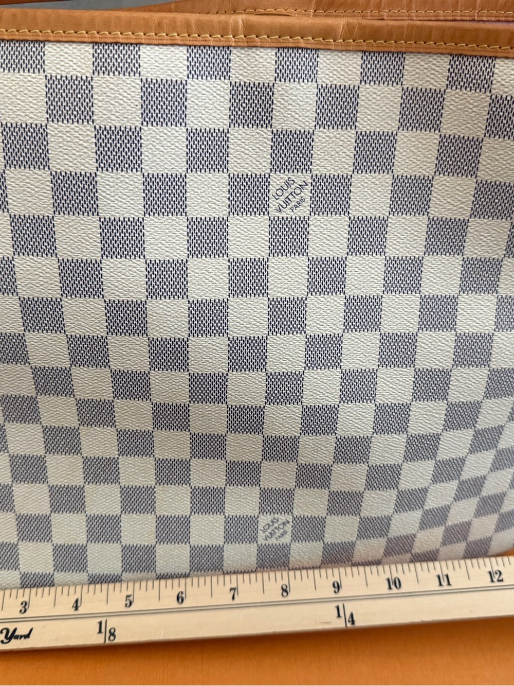 Louis Vuitton Damier Azur Shoulder Hobo with Pink Interior - Picture 11 of 11